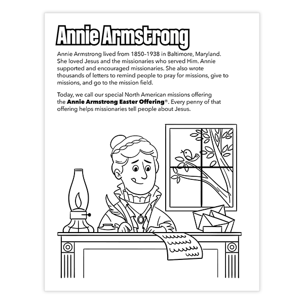 Kids Resource – Annie Armstrong Coloring Sheet